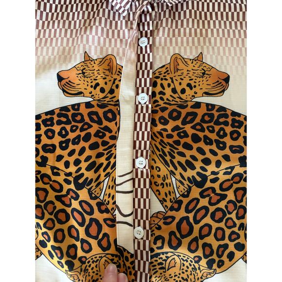 Wild Patter Print Boutique Wide Leg Pant Lounge Set size Small NEW - Picture 7 of 12